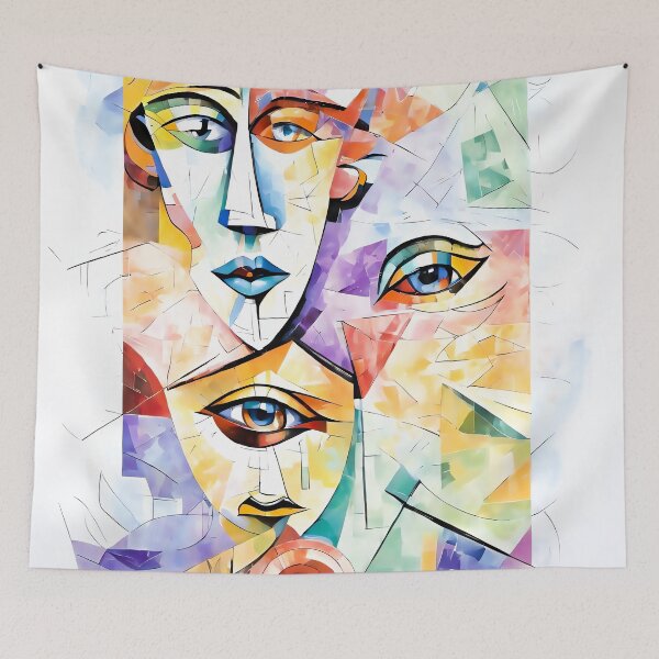 Aperçu de l'œuvre Portrait cubisme A29 créée et vendue par ATartelin.