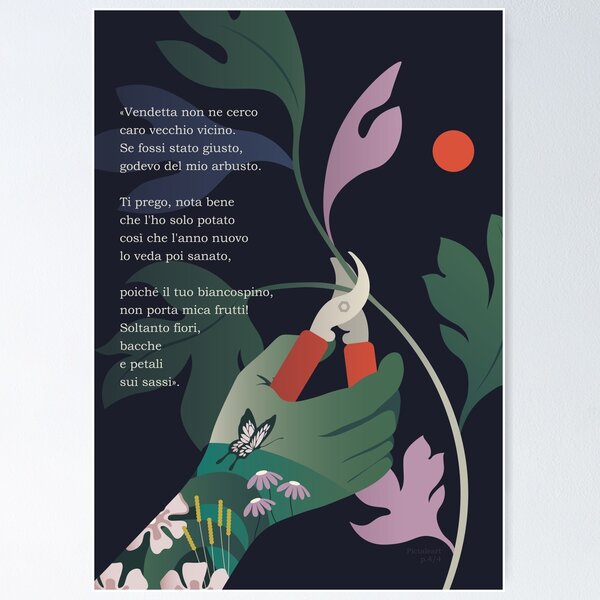 Item preview, Illustrated poem "Shrub and hawthorn". Part 4/4 designed and sold by Pictaleart.