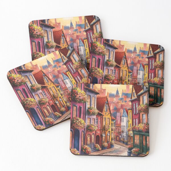 Item preview, A charming cityscape with quaint cobblestone  designed and sold by Creativveworrld03.