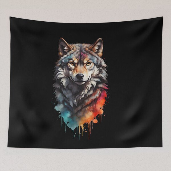 Item preview, Night Hunters - Howling Wolf Animal Print designed and sold by Tee Studio.