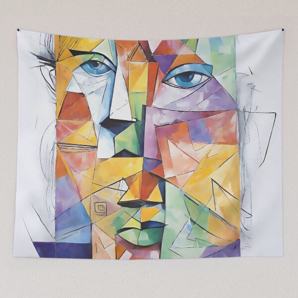 Aperçu de l'œuvre Portrait cubisme A30 créée et vendue par ATartelin.