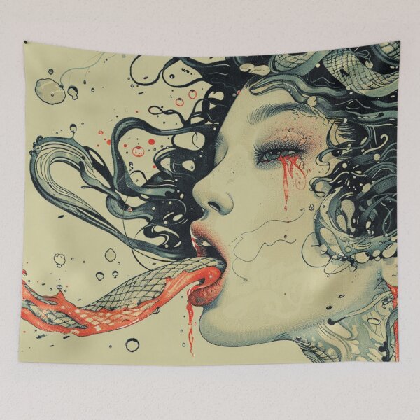 Item preview, Lamia Japanese Mythology Mythos Medusa designed and sold by Nightarcade.