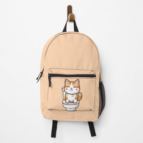 Item preview, Kawaii cute kitty on toilet designed and sold by Big-Family-Art.