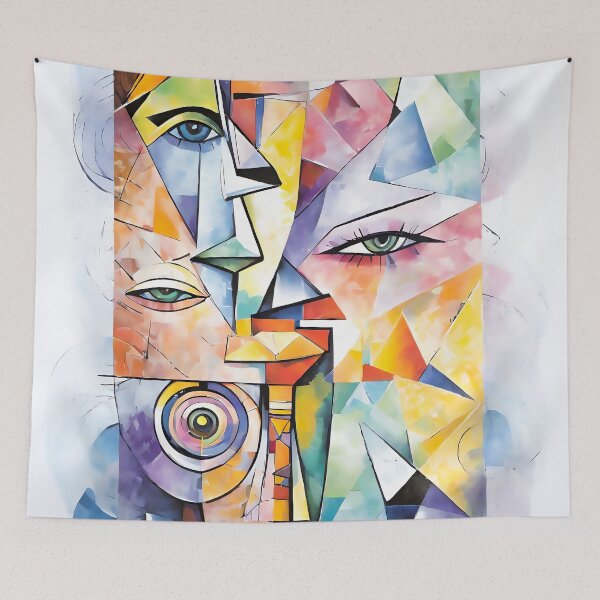 Aperçu de l'œuvre Portrait cubisme A31 créée et vendue par ATartelin.
