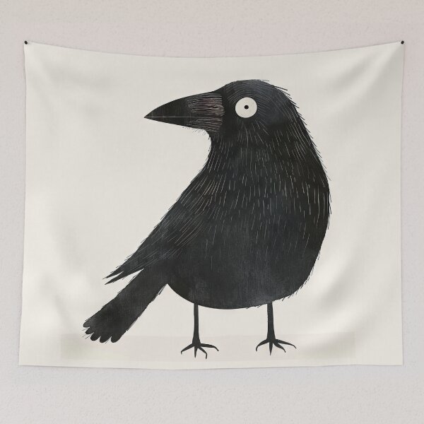 Item preview, Stylized Blackbird Illustration with a Striking Eye Detail designed and sold by Retrocranio.