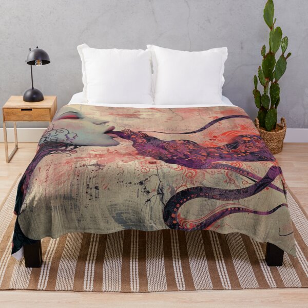 Item preview, Asian Octopus Monster Woman Painting designed and sold by Nightarcade.