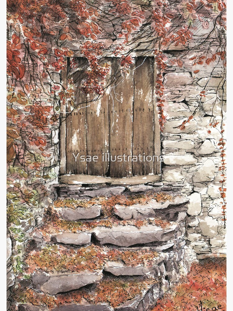 Aperçu 3 sur 3. Carnet avec l'œuvre La porte de l'automne créée et vendue par Hisae-illus.