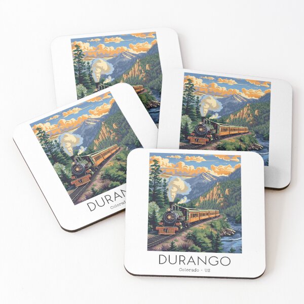 Item preview, A Vintage Travel Illustration of the Durango and Silverton Narrow Gauge Railroad - Colorado - US designed and sold by GoodOldVintage.