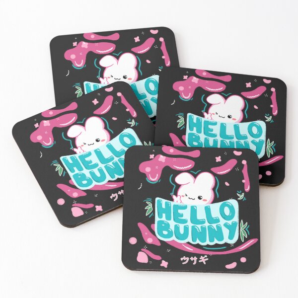 Item preview, Retro Hello Panda but Bunny Style designed and sold by CafeArtsDesigns.