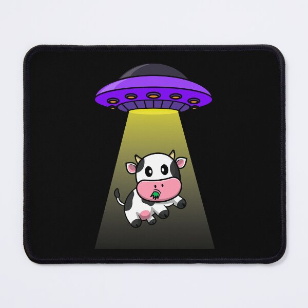 Item preview, Flying saucer, alien UFO abducting a surprised cow designed and sold by messy-nessie.