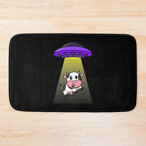 Item preview, Flying saucer, alien UFO abducting a surprised cow designed and sold by messy-nessie.