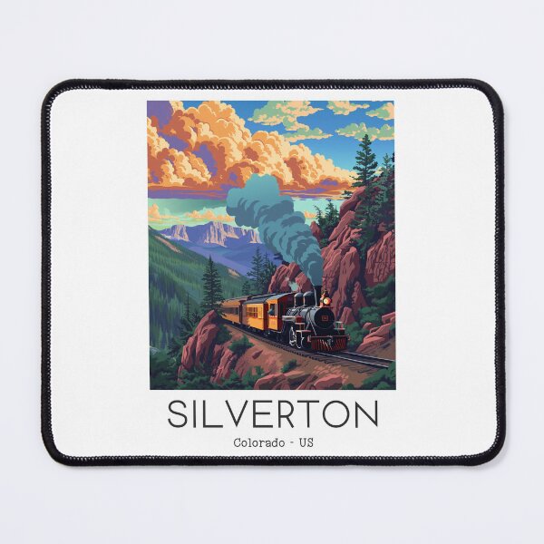 Item preview, A Vintage Travel Illustration of the Durango and Silverton Narrow Gauge Railroad - Colorado - US designed and sold by GoodOldVintage.