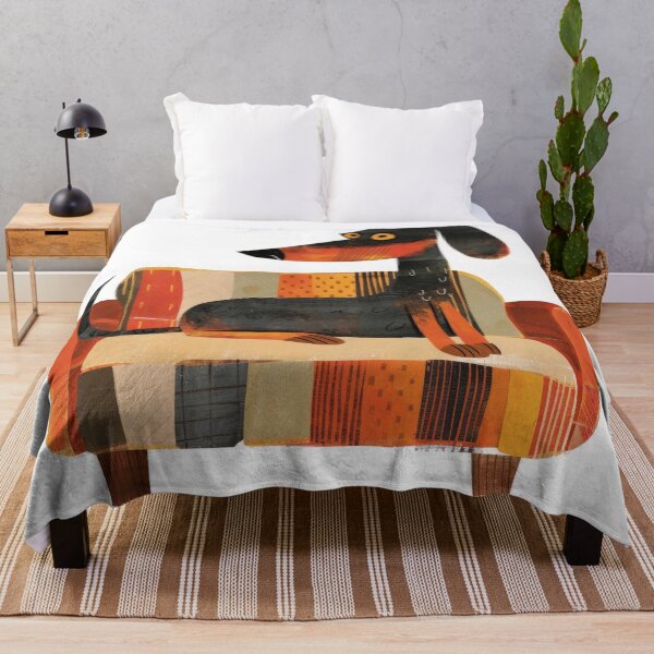 Item preview, Vibrant Dachshund on a Patterned Couch Illustration designed and sold by Retrocranio.