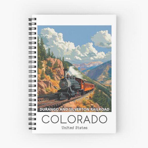 Item preview, A Vintage Travel Illustration of the Durango and Silverton Narrow Gauge Railroad - Colorado - US designed and sold by GoodOldVintage.