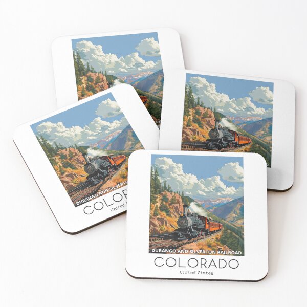 Item preview, A Vintage Travel Illustration of the Durango and Silverton Narrow Gauge Railroad - Colorado - US designed and sold by GoodOldVintage.