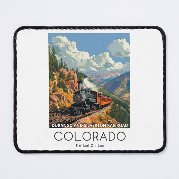 Item preview, A Vintage Travel Illustration of the Durango and Silverton Narrow Gauge Railroad - Colorado - US designed and sold by GoodOldVintage.
