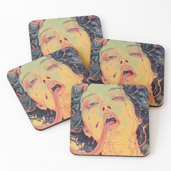 Item preview, Abstract Trippy Tentacled Lovecraftian Monster Woman  designed and sold by Nightarcade.