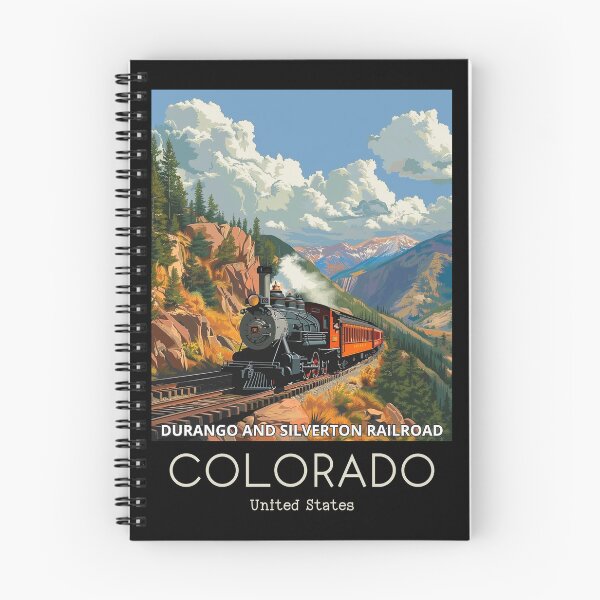 Item preview, A Vintage Travel Illustration of the Durango and Silverton Narrow Gauge Railroad - Colorado - US designed and sold by GoodOldVintage.