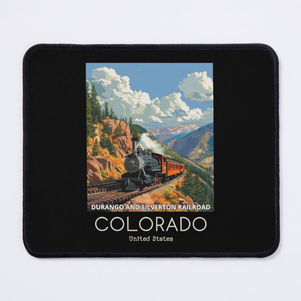 Item preview, A Vintage Travel Illustration of the Durango and Silverton Narrow Gauge Railroad - Colorado - US designed and sold by GoodOldVintage.