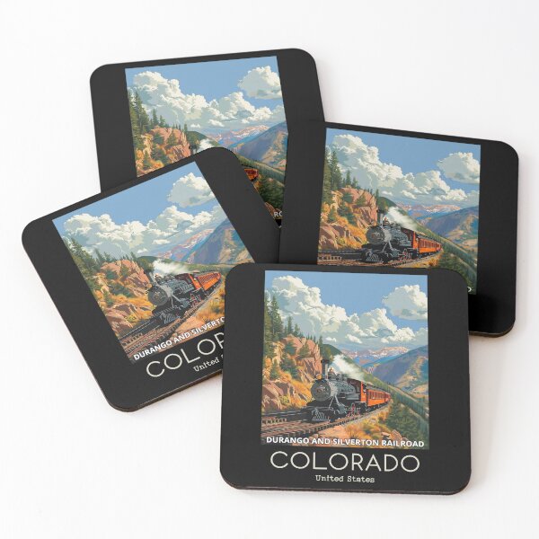 Item preview, A Vintage Travel Illustration of the Durango and Silverton Narrow Gauge Railroad - Colorado - US designed and sold by GoodOldVintage.