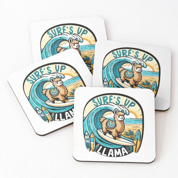 Item preview, Laid-Back Llama: Surf's Up Beach Vibes designed and sold by PrintMastery.