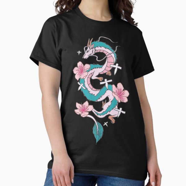Aperçu de l'œuvre Chihiro Le Voyage de Chihiro - Dragon Haku avec des oiseaux en papier créée et vendue par Crystalmoonbabe.