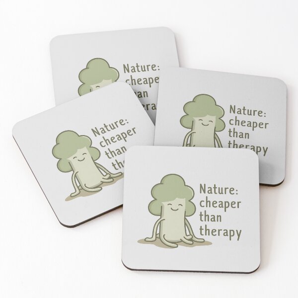 Item preview, Nature Cheaper Than Therapy Funny Hiking and Camping designed and sold by Little Designs.