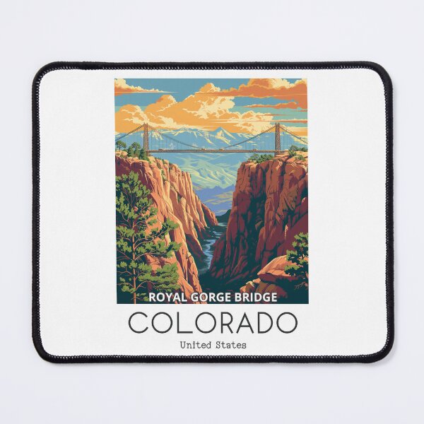 Item preview, A Vintage Travel Illustration of the Royal Gorge Bridge - Colorado - US designed and sold by GoodOldVintage.