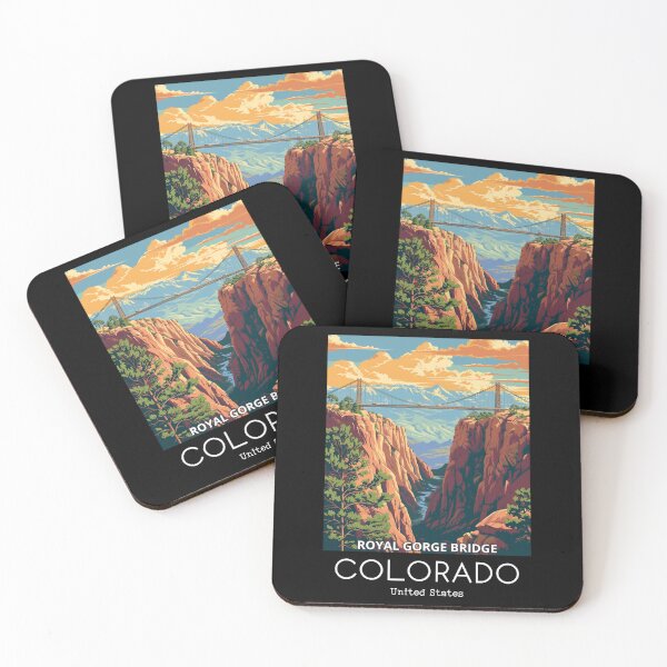 Item preview, A Vintage Travel Illustration of the Royal Gorge Bridge - Colorado - US designed and sold by GoodOldVintage.