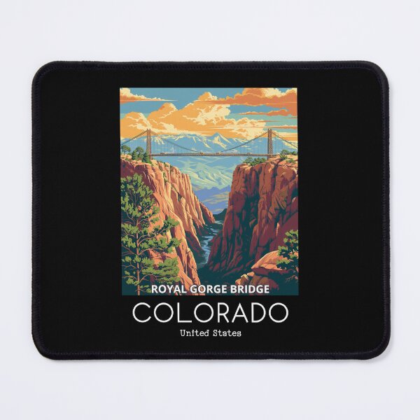 Item preview, A Vintage Travel Illustration of the Royal Gorge Bridge - Colorado - US designed and sold by GoodOldVintage.
