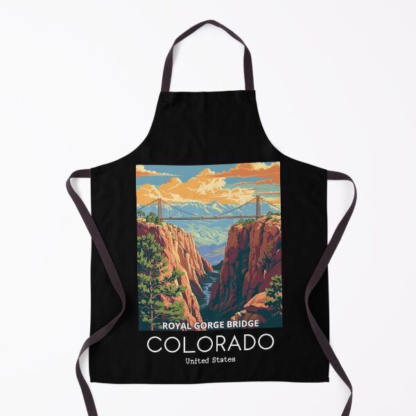 Item preview, A Vintage Travel Illustration of the Royal Gorge Bridge - Colorado - US designed and sold by GoodOldVintage.