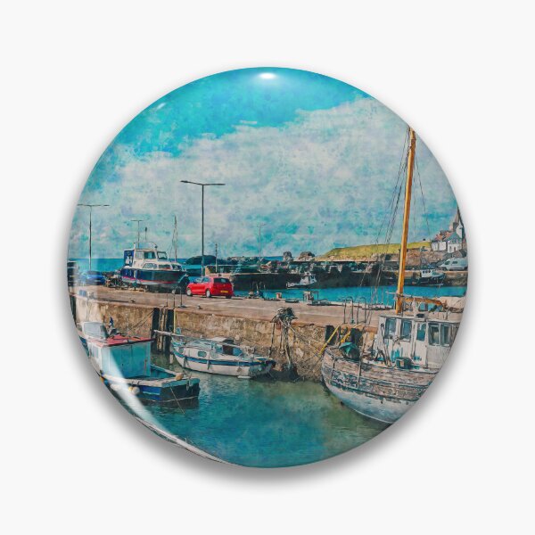 Item preview, St Monans Harbour East Neuk Of Fife Scotland Watercolour Effect designed and sold by GG WALL ART.