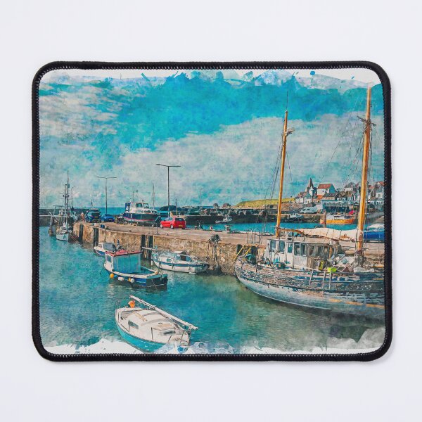 Item preview, St Monans Harbour East Neuk Of Fife Scotland Watercolour Effect designed and sold by GG WALL ART.