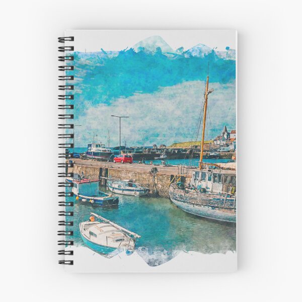 Item preview, St Monans Harbour East Neuk Of Fife Scotland Watercolour Effect designed and sold by GG WALL ART.