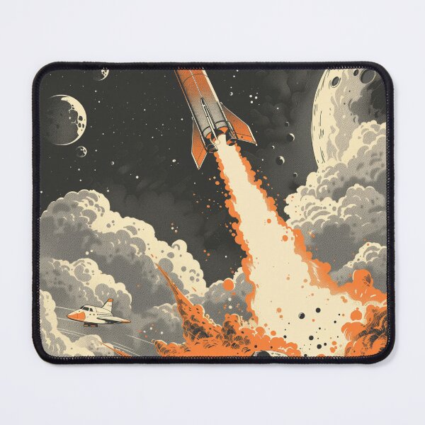 Item preview, Retro Rockets in Lunar Ascent designed and sold by palmyst.
