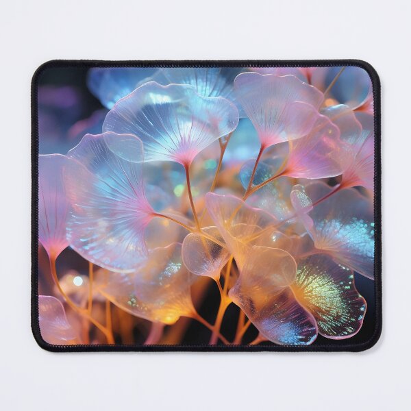 Item preview, Iridescent pastel leaves, transparent maiden hair plant designed and sold by DecoUndertones.