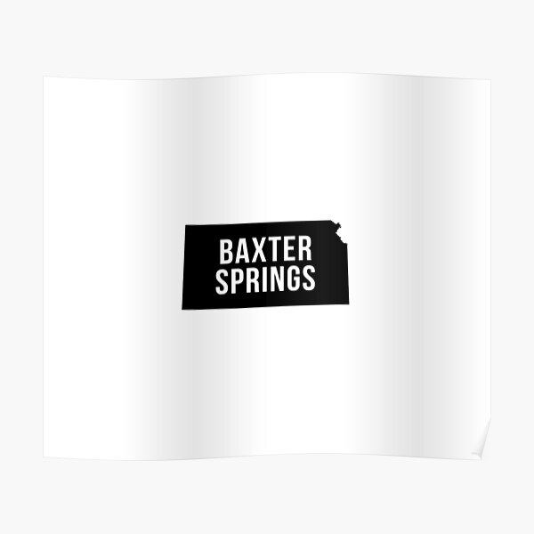 "Baxter Springs, Kansas Silhouette" Poster for Sale by CartoCreative