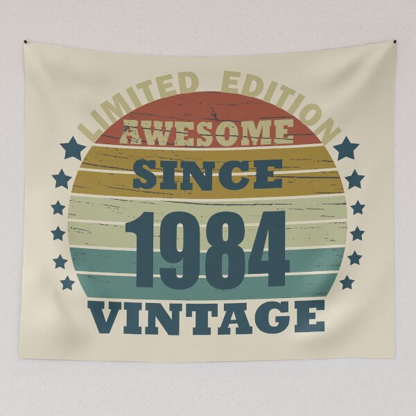 Item preview, Born in 1984 vintage retro classic birthday designed and sold by Alexaltay.