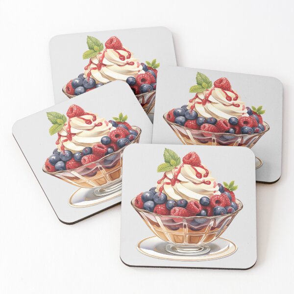 Item preview, Fruity Raspberries and Blueberries Parfait Sundae designed and sold by Alicia Chee.