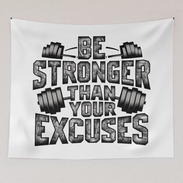 Item preview, Be Stronger Than Your Excuses  designed and sold by Hairball-Pets.