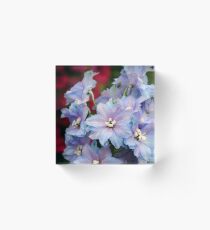 Purple Flowers Acrylic Block