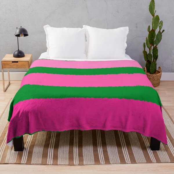Item preview, Wide Pink and Green Stripes Clashing Colours  designed and sold by OneThreeSix.