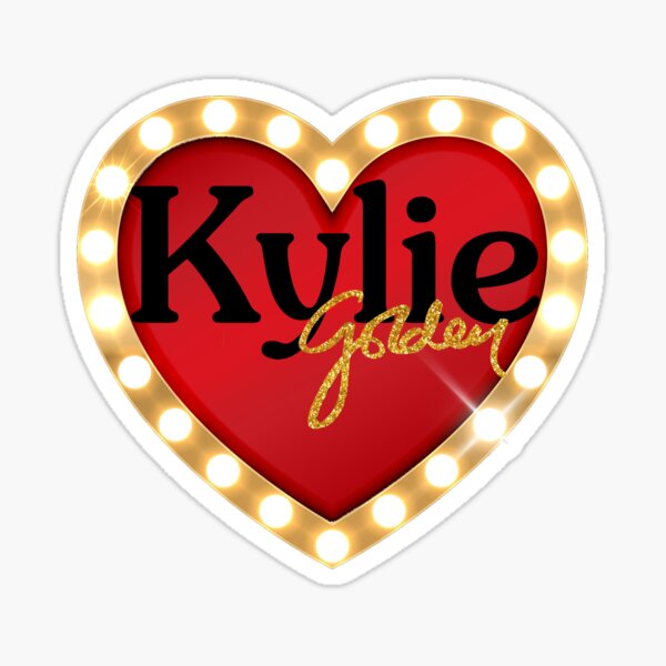 Kylie Golden Heart Sticker For Sale By Jucee Redbubble