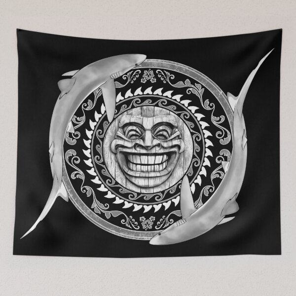 Item preview, Blue Shark Tiki Sun designed and sold by NicGrayGraphic.