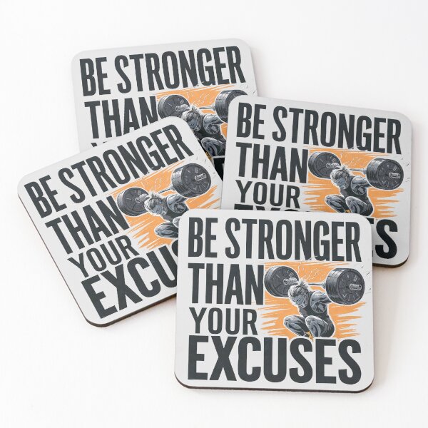 Item preview, Be Stronger Than Your Excuses designed and sold by Hairball-Pets.