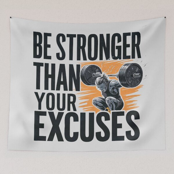 Item preview, Be Stronger Than Your Excuses designed and sold by Hairball-Pets.