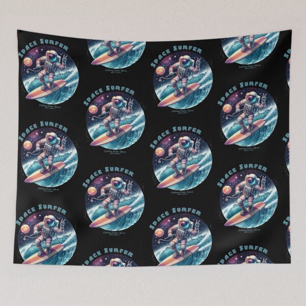 Item preview, Space Surfer Catching Cosmic Waves | Astronaut Surfing in Cosmos designed and sold by trendparrot.