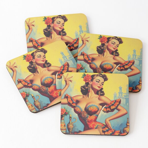 Item preview, Vintage Flamenco Pin-Up designed and sold by PulpVintage.