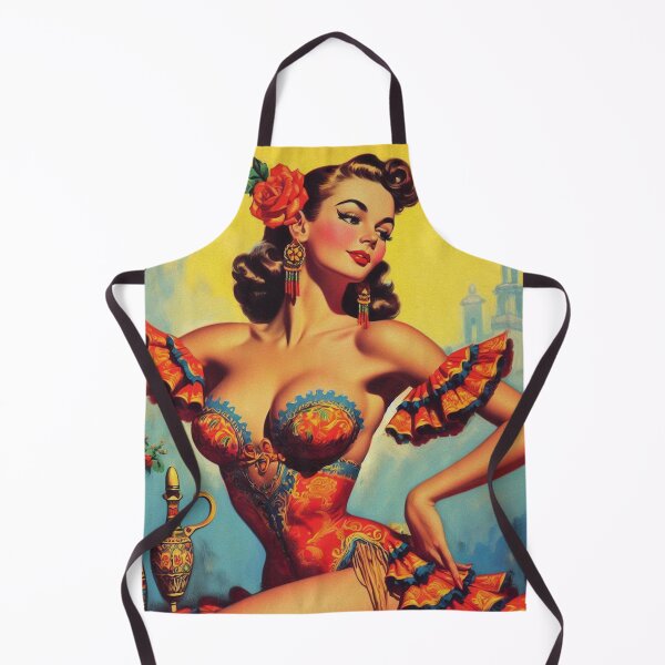 Item preview, Vintage Flamenco Pin-Up designed and sold by PulpVintage.
