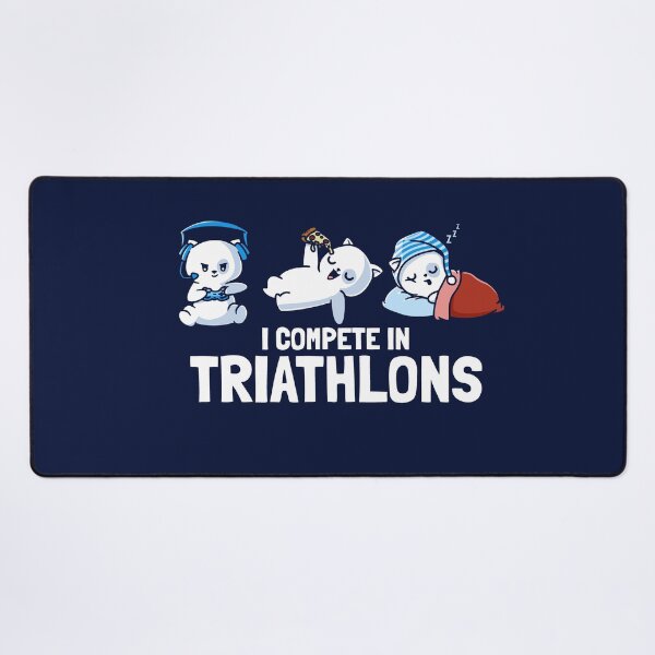 Item preview, I Compete In Triathlons Gaming Pizza Sleep designed and sold by Nerd Shizzle.